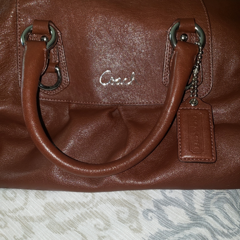 Brown Leather Coach Satchel